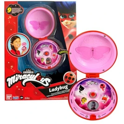 Abbildung von Bandai Miraculous Ladybugs magisches Telefon Rollenspielzubehör zum Verkleiden als Ladybug Klang und Lichtspielzeug Spricht Französisch Spielzeug für Kinder ab 4 Jahren P50629