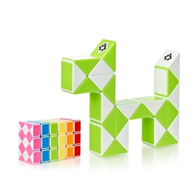 Abbildung von CUBIDI® Original Magic Snake 24 Blöcke Grün⎥Knobelspiele für Kinder und Erwachsene Ideal als Mitgebsel Kindergeburtstag, Kindergeburtstag Gastgeschenke oder kleine Geschenke