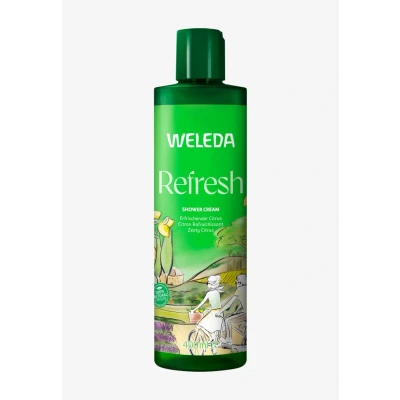 Abbildung von WELEDA Bio Refresh XL Duschgel vegan Naturkosmetik Citrus Duschseife für Frauen &amp; Männer mit Zitrone / Orange Duft Natürliche Hautpflege Dusche zur Reinigung von Gesicht Körper (1x 400ml)