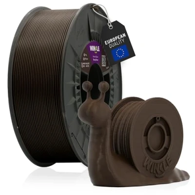 Abbildung von WINKLE PLA HD Filament, Ebenholzbraun, 3D Drucker 2,85 mm, 1 kg, Braun, kompatibel mit allen Druckern, Maßgenauigkeit, Spule kg