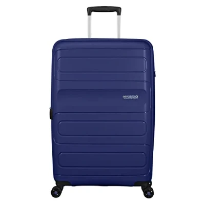 Abbildung von American Tourister Sunside Spinner L Erweiterbar Koffer, 77 cm, 106/118 L, Blau (Dark Navy)