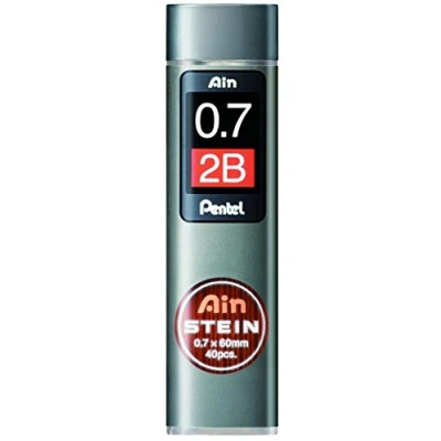Abbildung von Pentel Ain STEIN C277 Feinmine, 40 Minen je Dose, 0.7 mm, Härtegrad 2B (1 Dose)