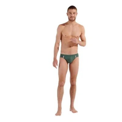 Abbildung von HOM Herren Badehose Nautical Cup Swim Briefs, Khaki, gestreiftes Band, 48