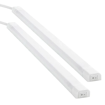 Abbildung von SEBSON LED Unterbauleuchte Küche 50cm 2er Set 4000K Neutralweiß, Lichtleiste mit Stecker und Schalter 230V, Indirekte Beleuchtung, Schrankbeleuchtung 24x13x500mm