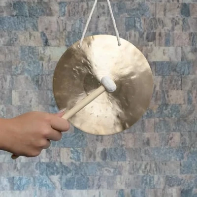 Abbildung von Original Feng Gong, Wind Gong aus China 20 cm,inkl. Holz / Baumwollklöppel 7015
