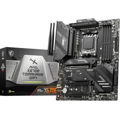 Abbildung von MSI MAG X670E Tomahawk WiFi Motherboard, ATX Unterstützt AMD Ryzen 7000 Serie Prozessoren, AM5 80A SPS VRM, DDR5 Memory Boost 6600+MHz/OC, PCIe 5.0 x16, M.2 Gen5, Wi Fi 6E