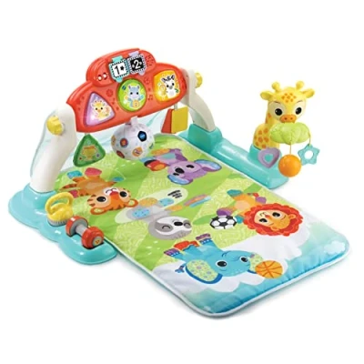 Abbildung von VTech Baby Babys Sportspieldecke 4 in 1 Spielmatte mit Musik Abnehmbares und neigbares Spielboard 2 Spielmodi: Entdecken Für ab der Geburt [Exklusiv bei Amazon]