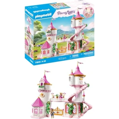 Abbildung von PLAYMOBIL Princess Magic Prinzessinnenschloss mit Königspaar Prinzessinnen Spielzeug Schloss Spielset Märchen für Kinder ab 4 Jahren 71845