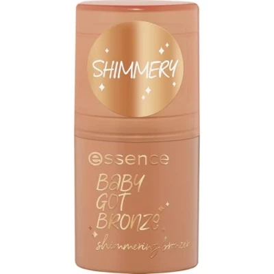Abbildung von essence BABY GOT BRONZE shimmering bronzer, Konturstift, Nr. 10, Braun, sofortiges Ergebnis, natürlich, schimmernd, vegan, ohne Parabene, Mikroplastikpartikel, Nanopartikel frei, 1er Pack (5.5g)