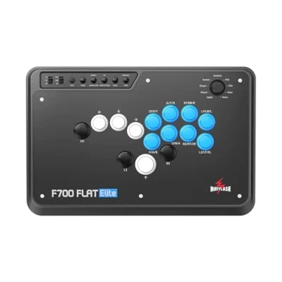 Abbildung von MAYFLASH F700 FLAT Elite Wireless Arcade Stick Leverless All Button Controller mit Sanwa Tasten Kompatibel PS5, PS4, PC, Xbox Series S/X, Switch und mehr Unterstützung Bluetooth, 2.4G Wired