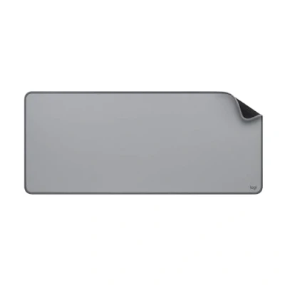Abbildung von Logitech Desk Mat Studio Series, Multifunktionale große Unterlage, Erweiterte Mausmatte, Anti Rutsch Gummiboden, Spritzwassergeschützt, Langlebig Grau