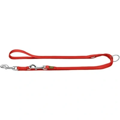 Abbildung von HUNTER 64955 extra LONG Verstellbare Führleine für Hunde, Nylon, lang, strapazierfähig, pflegeleicht, 2 x 300 cm, rot
