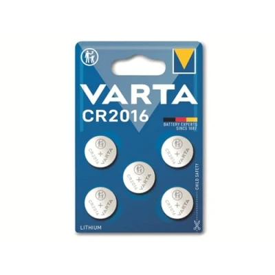Abbildung von VARTA Batterien Knopfzellen CR2016, 5 Stück, Power on Demand, Lithium Coin, 3V, kindersichere Verpackung, für elektronische Kleingeräte Autoschlüssel, Fernbedienungen, Waagen