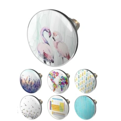 Abbildung von arteneur® Pop Up Waschbeckenstöpsel Loving Flamingo Abflusssieb Doppel Dichtung Universal Abflussstöpsel 34mm 41mm Ventil Waschbecken Stöpsel