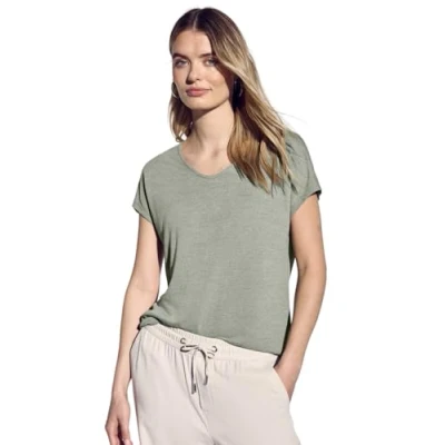 Abbildung von STREET ONE Damen A322690 Leinen Look Shirt, Pale mud Green, 46