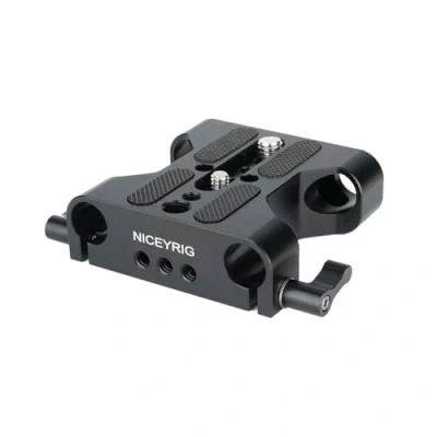 Abbildung von NICEYRIG Mehrzweckkamera Grundplatte mit 15 mm Stangenschienenklemme für das DSLR Rig Support System