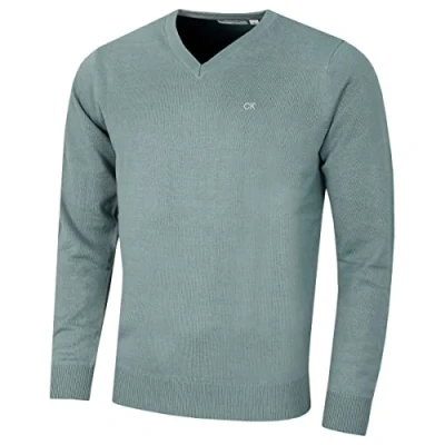 Abbildung von Calvin Klein Herren V Ausschnitt Soft Cotton Pullover Sage M