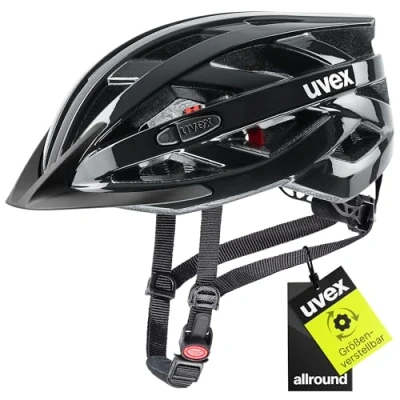 Abbildung von uvex i vo 3D leichter Allround Helm für Damen und Herren individuelle Größenanpassung erweiterbar mit LED Licht black 56 60 cm