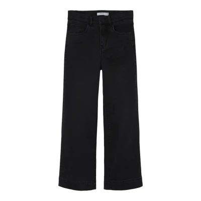 Abbildung von NAME IT Mädchen Nkfrose Hw Wide 1356 on Noos Jeanshose, Black Denim, 146 EU