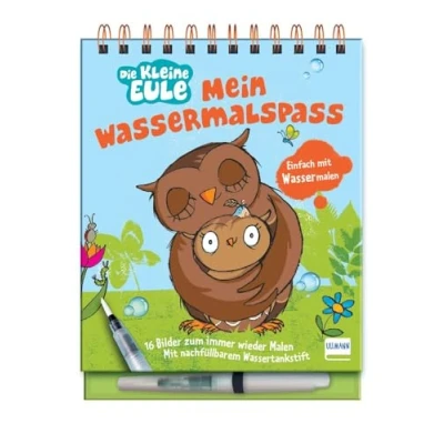 Abbildung von Mein Wassermalspaß die kleine Eule: Einfach mit Wasser malen Eule Malbuch 16 Bildern, sich beim Kontakt bunt färben ... nachfüllbarem Wassermalstift, ab 3 Jahren