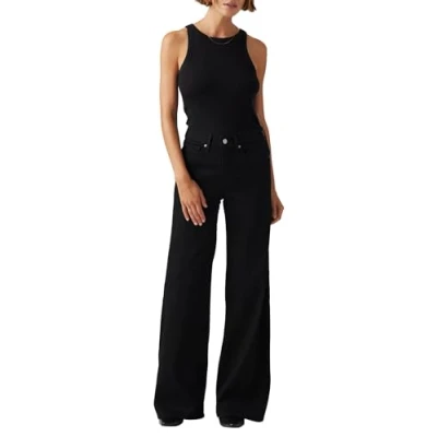 Abbildung von Levi&#039;s Damen 318 Shaping Wide Leg Jeans, Soft Black, 26W / 32L