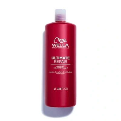 Abbildung von Wella Professionals Ultimate Repair Shampoo zur Tiefenreinigung reparierendes mit Metal Purifier Technologie gegen Schadstoffe Feuchtigkeitsshampoo luxuriösem Duft 1 L