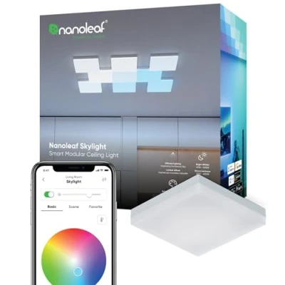 Abbildung von Nanoleaf Skylight Erweiterungs Kit, 1 zusätzliche LED Deckenleuchte Smarte Modulare WLAN RGBCW Deckenlampe, 16 Mio. Farben, Musik &amp; Bildschirm Sync, Funktioniert mit Apple Home Alexa Google