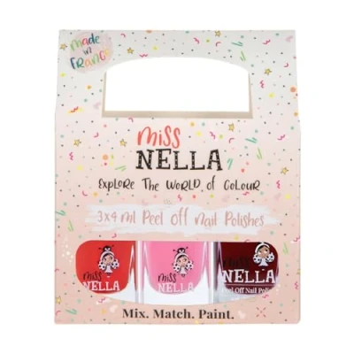 Abbildung von Miss Nella JUST LIKE MUMMY&#039;S Nagellack 3er Set: Sugar Hugs, Jazzberry Jam &amp; Under The Sea, abziehbarer speziell für Kinder, Peel Off Formel, ungiftig, wasserbasiert und geruchsneutral