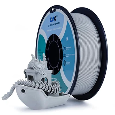 Abbildung von ZIRO PLA Filament 1.75mm, 3D Drucker Basic Color Series 1.75mm 1kg (2.2lbs), Maßgenauigkeit +/ 0,03mm, Grau