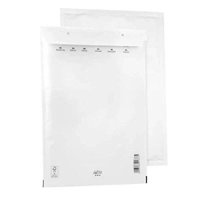Abbildung von 10 Luftpolsterumschläge Polsterumschlag Versandtaschen Bantex H8 (290 x 370 mm) 18/H, Weiß, mit Selbstklebeverschluss