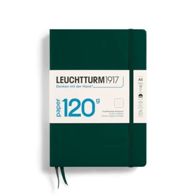 Abbildung von LEUCHTTURM1917 370341 Notizbuch Medium (A5) 120 g/m² Paper Edition, Hardcover, 203 nummerierte Seiten, Forest Green, dotted