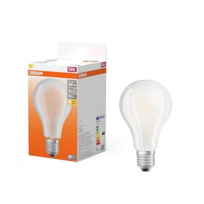 Abbildung von OSRAM LED Star Classic A200, matte Filament Lampe in Birnenform, B22d Sockel, Warmweiß (2700K), 3452 Lumen, Ersatz für herkömmliche 200W Glühbirnen, 1er Pack