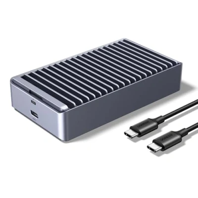 Abbildung von UGREEN 40Gbps M2 SSD Gehäuse, USB4 NVMe Gehäuse kompatibel mit Thunderbolt 4 bis zu 3848MB/s, M.2 Mac mini M4, MacBook Pro 2024 ASUS Z890