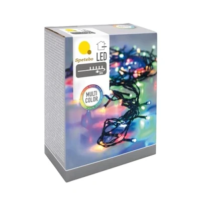Abbildung von Spetebo LED Lichterkette bunt 120 / 9 m Multi Color Weihnachts Beleuchtung Advent Winter Deko für den Innen und Außenbereich Mehrfarbig
