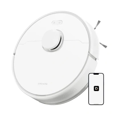 Abbildung von dreame D9 Max Gen2 Staubsaugerroboter, 6000Pa Saugroboter mit Wischfunktion, Bewegliche Bürste, Karten für mehrere Böden, Ideal Teppiche, Hartböden und Tierhaare, Weiß