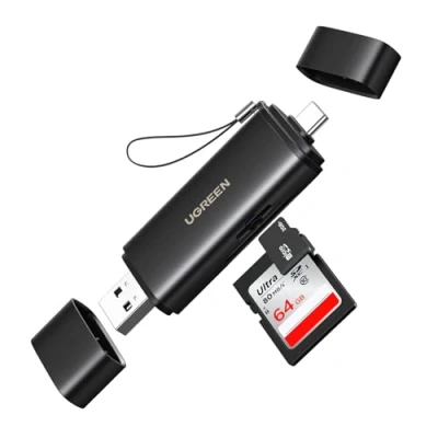 Abbildung von UGREEN Sd 4.0 312 MB/s Kartenleser Aluminium USB 3.0 C Dual Stecker Kartenlesegerät Card Reader Speicherkartenleser Karten Adapter Kompatibel mit iPhone 16/Android/Windows/macOS usw