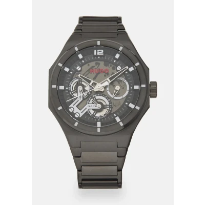 Abbildung von HUGO Grail Skeleton Uhr, Herren, Größe: One Size, Black
