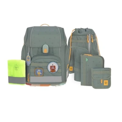 Abbildung von LÄSSIG 7 teiliges Schulranzen Set Kinder/School Boxy Unique Letters Green
