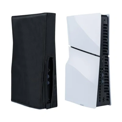 Abbildung von Mcbazel PS5 Slim Staubschutz Abdeckung Kratzfest Schützende Abdeckung, Staubdicht für Playstation 5 Digital/Disc Spielkonsole Schwarz（Nicht ps5/ps5 pro