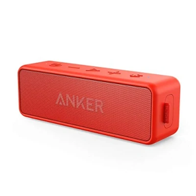Abbildung von Anker SoundCore 2 Bluetooth Lautsprecher, Fantastischer Sound, Enormer Bass mit Dualen Treibern, 24h Akku, Verbesserter IPX7 Wasserschutz, Kabelloser Lautsprecher für iPhone, Galaxy usw.