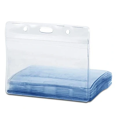 Abbildung von Nekava 10 x Kartenhüllen transparent und flexibel bietet idealen Schutz vor Staub Wasser ist als Ausweishülle Ausweishalter Kartenhalter oder Namenschilder bestens geeignet