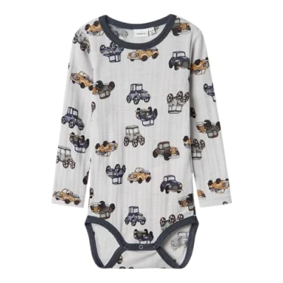 Abbildung von NAME IT Jungen NMMWANG Wool Needle LS Body NOOS Langarmbody, Grau, 86