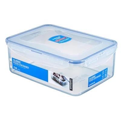 Abbildung von LocknLock PP Classic Vorratsdose, 2,6 L, 248 x 180 93 mm, 100 % luft und wasserdicht, Cleveres Verschluss System, Frischhaltedose für Kühlschrank &amp; Gefrierfach