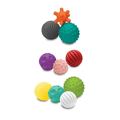 Abbildung von INFANTINO Textured Multi Ball Set Toy for Sensory Exploration and Engagement Ages 6 Months up, 10 Piece