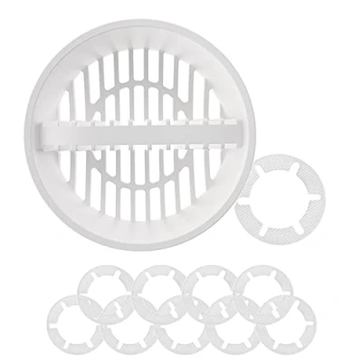 Abbildung von Trapflex Haarsieb/Haarfilter + 10x Haarfänger (Kompatibel mit Tempoplex Ablaufgarnitur Modellnummer 6961, 6962, 6963 ersetzt Teilenummer 582951/6961.96)