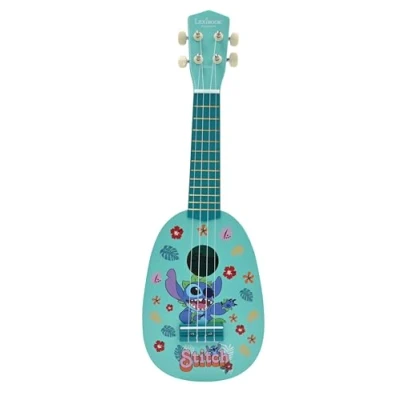 Abbildung von Lexibook, Disney Stitch, Meine erste Holz Ukulele, 4 Nylonsaiten, 53 cm, inklusive Anleitung, Blau, K230D