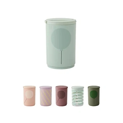 Abbildung von Design Letters doppelt auslaufsicherer Trinkbecher Kinder mit Deckel und Strohhalm To go Kinderbecher BPA BPS freie Schnabeltasse 330ml Spülmaschinen mikrowellenfest