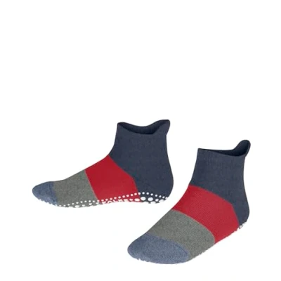 Abbildung von FALKE Unisex Kinder Stoppersocken Colour Block K HP Baumwolle rutschhemmende Noppen 1 Paar, Blau (Dark Blue Melange 6688) neu umweltfreundlich, 31 34