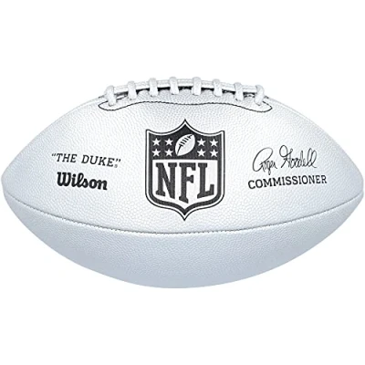 Abbildung von Wilson American Football NFL DUKE METALLIC EDITION, Mischleder, Offizielle Größe, Silber, WTF1827XB