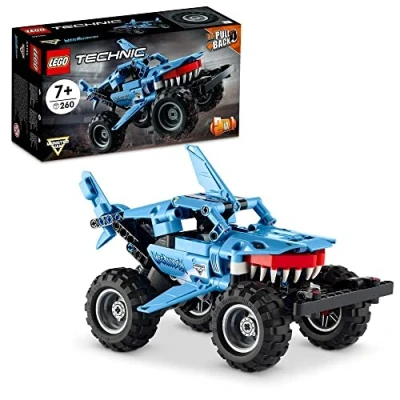 Abbildung von LEGO 42134 Technic Monster Jam Megalodon Modellbausatz, 2in1 Truck im Hai Design, Spielzeug Auto mit Rückziehmotor, Geschenk für Kinder, Jungen und Mädchen ab 7 Jahren